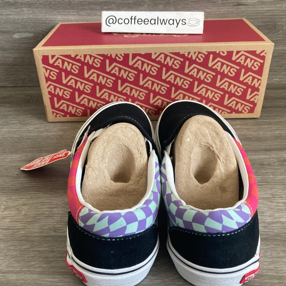 Vans Slip-On Twist Warp Checker Black Paprika NWB - Picture 5 of 10